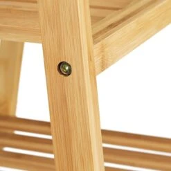 Relaxdays Garderobenständer 10020270, Mit 2 Ablagen, Bambus, Natur -Küche Fach Geschäft 497b88dd34291f49dd13e16939f46a83804458d4 garderobenstaender relaxdays 10020270