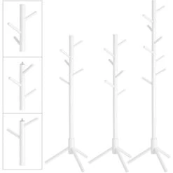 Vasagle Garderobenständer RCR04WT, Mit 8 Haken, Holz, Weiß -Küche Fach Geschäft 4a2da4a3b35a9d8d69dc622e742243d68939d138 garderobenstaender vasagle rcr04wt