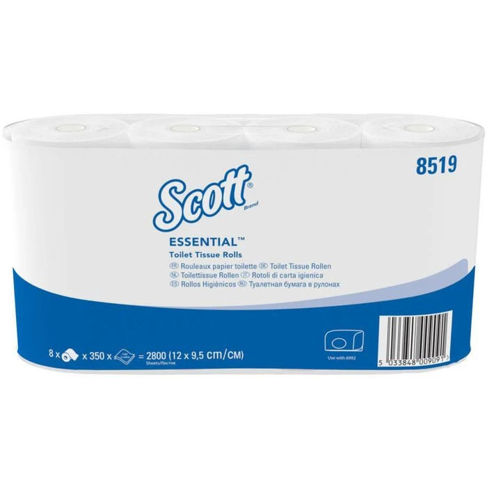 Scott Toilettenpapier Essential 8519, 2-lagig, Tissue, 22.400 Blatt, 64 Rollen 7 Scott Toilettenpapier Essential 8519, 2-lagig, Tissue, 22.400 Blatt, 64 Rollen – Bild 5