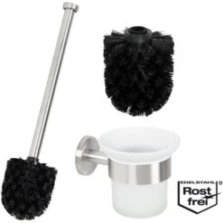 Bremermann WC-Bürste WC-Garnitur PIAZZA, Weiß, Bürstenhalter Aus Glas, Zur Wandmontage -Küche Fach Geschäft 4c76b51ebbfd0480e71938d728bcf42551f39d2d wc buerste bremermann wc garnitur piazza weiss