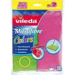 Vileda Bodentuch Colors 151285, Microfasertuch, 40 X 50cm, 2 Stück
