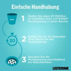 LISTERINE Mundspülung Cool Mint Milder Geschmack, Antibakteriell Ohne Alkohol, ätherische Öle, 600ml -Küche Fach Geschäft 4d19f3ac84b2a75f47a960e125f1418ccaa545da mundspuelung listerine cool mint milder geschmack