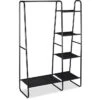 Relaxdays Garderobenständer 10028912, Mit 5 Ablagen, Metall, Schwarz -Küche Fach Geschäft 4dd861161f6b3ff7458c2f0e7443f61c72e34801 garderobenstaender relaxdays 10028912