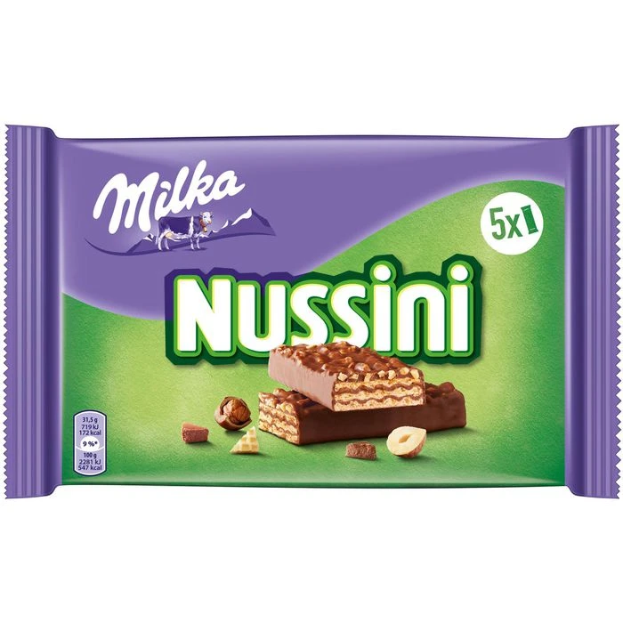 Milka Schokoriegel Nussini, 157,5g, Je 31,5g, 5 Riegel 3 Milka Schokoriegel Nussini, 157,5g, Je 31,5g, 5 Riegel