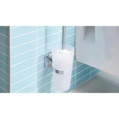 Tesa WC-Bürste Klaam, Weiß / Chrom, Bürstenhalter Aus Glas, Zur Wandmontage -Küche Fach Geschäft 5138f43965c99948d40ea6ade928ef9ebff90347 wc buerste tesa klaam weiss chrom