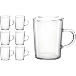 Montana Kaffeegläser Uno 046841, Mit Henkel, 250ml, 6 Stück