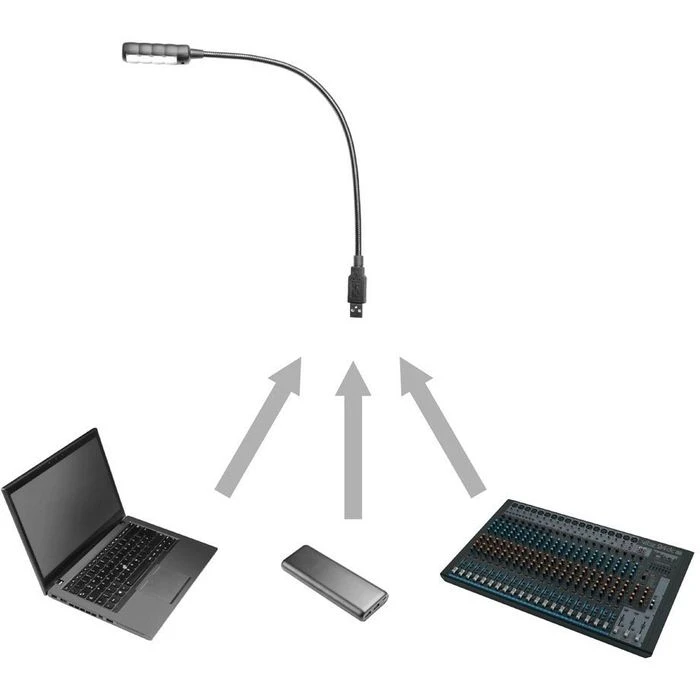 Adam-Hall Leselampe SLED 1 Ultra USB LED, Für Notebook, Tastaturlampe, USB, Dimmbar 8 Adam-Hall Leselampe SLED 1 Ultra USB LED, Für Notebook, Tastaturlampe, USB, Dimmbar – Bild 6