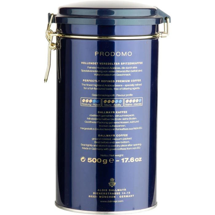 Dallmayr Kaffee Prodomo, In Schmuckdose, Gemahlener Kaffee, 500g 4 Dallmayr Kaffee Prodomo, In Schmuckdose, Gemahlener Kaffee, 500g – Bild 2