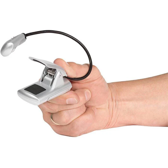 Wedo Leselampe 2541054 Mobile LED, Mit Clip, Silber 4 Wedo Leselampe 2541054 Mobile LED, Mit Clip, Silber – Bild 2