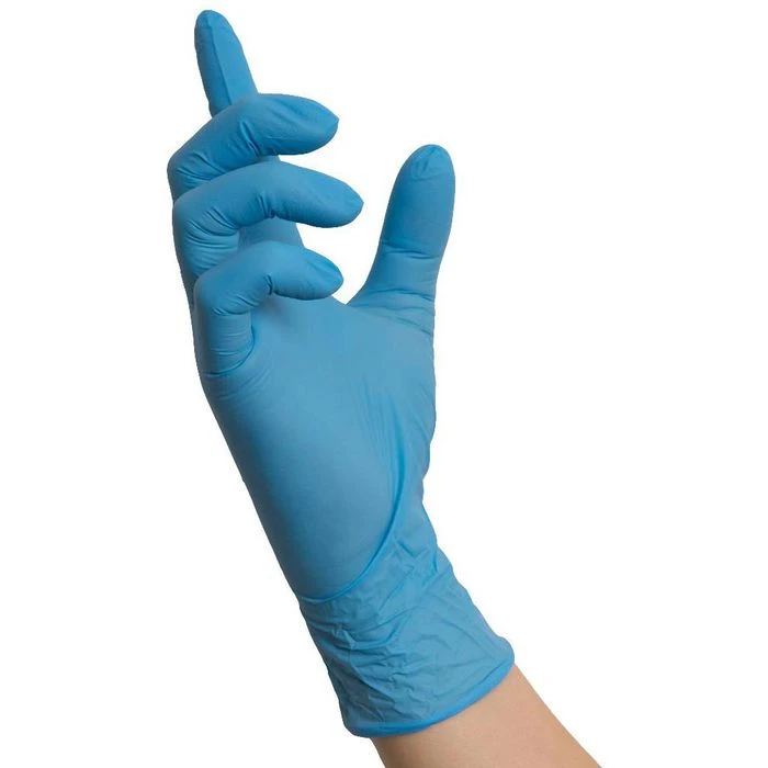 NITRAS Einmalhandschuhe Blue Wave Nitril, Puderfrei, Blau, 100 Stück, Größe M 5 NITRAS Einmalhandschuhe Blue Wave Nitril, Puderfrei, Blau, 100 Stück, Größe M – Bild 3