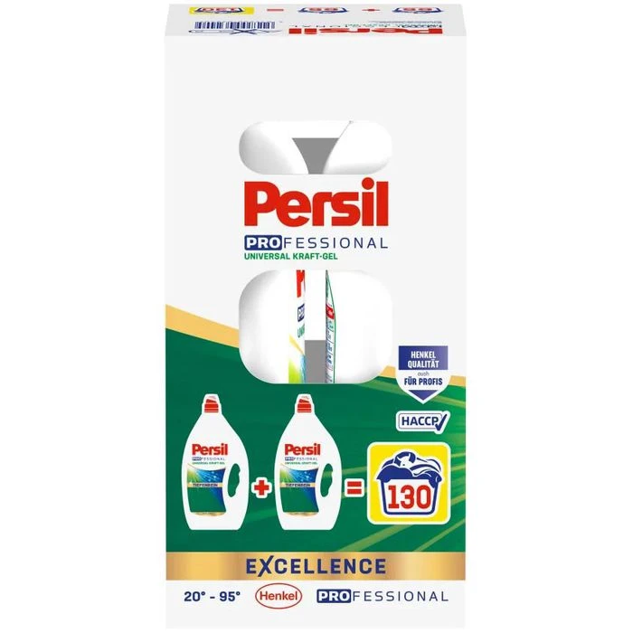 Persil® Persil Waschmittel Universal Kraft-Gel Professional, Tiefenrein, Gel, 2 X 3,25 Liter, 130 Waschladungen 3 Persil® Persil Waschmittel Universal Kraft-Gel Professional, Tiefenrein, Gel, 2 X 3,25 Liter, 130 Waschladungen