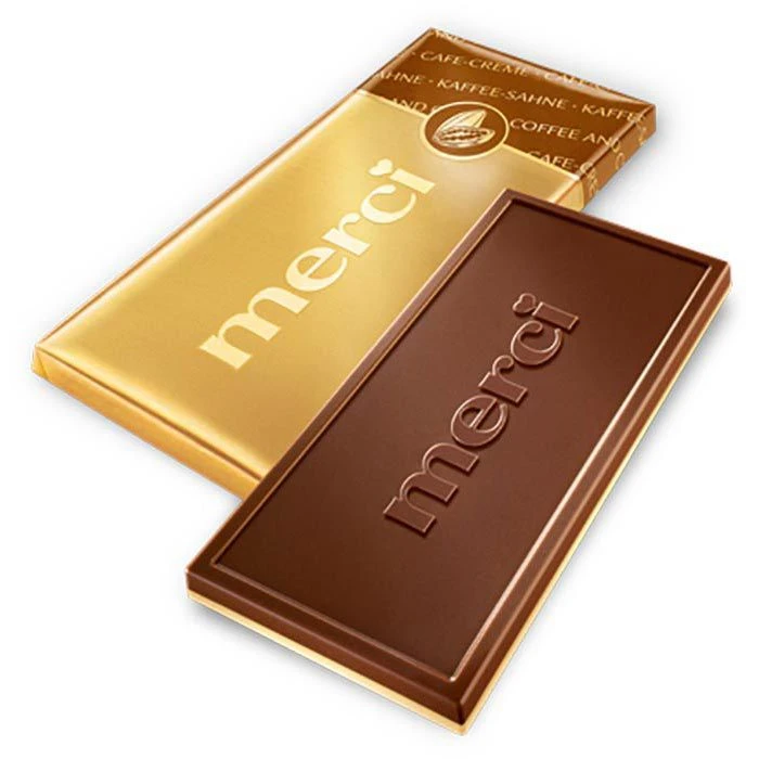 Merci Tafelschokolade Kaffee-Sahne, Kaffee-Sahneschokolade Auf Weißer Schokolade, 100g 5 Merci Tafelschokolade Kaffee-Sahne, Kaffee-Sahneschokolade Auf Weißer Schokolade, 100g – Bild 3