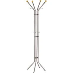 Alco Garderobenständer 2800, Mit 12 Haken, Metall, Silber