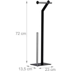 Toilettenpapierspender Relaxdays 4 Kleinrollen, Separater Rollenhalter, Schwarz -Küche Fach Geschäft 6079cceca2a7db648b71c83967e8f3a5b6846d29 toilettenpapierspender relaxdays