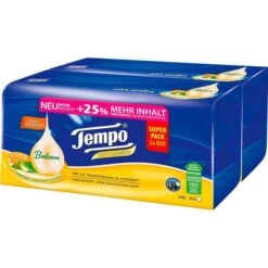 Tempo Taschentücher Soft & Sensitive, Box, 4-lagig, Mandelöl Und Aloe Vera, 2x 90 Tücher