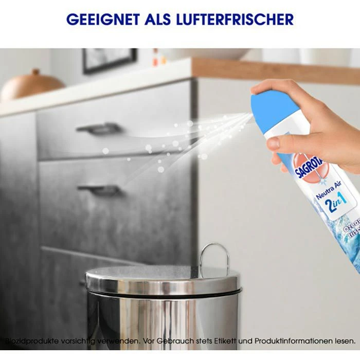Sagrotan Raumduft Neutra Air 2in1, 300 Ml, Lufterfrischer & Flächendesinfektion, Ozeanfrische 7 Sagrotan Raumduft Neutra Air 2in1, 300 Ml, Lufterfrischer & Flächendesinfektion, Ozeanfrische – Bild 5