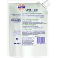 Sagrotan Seife Sanft Zur Haut, Aloe Vera, Flüssigseife, Nachfüllbeutel, 500ml -Küche Fach Geschäft 6281d98b19f545e5ebafd087e166dd6e50ab8f23 seife sagrotan sanft zur haut aloe vera