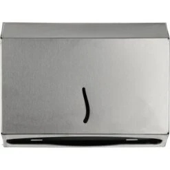 Handtuchspender Edelstahl Gebürstet, Für 200 Falthandtücher, Silber