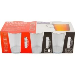 Van-Well Kaffeegläser Ceylon, Mit Henkel, 220ml, 6 Stück -Küche Fach Geschäft 6328edacf5e936cb2291981c27f3befed6861b2b kaffeeglaeser van well ceylon