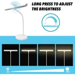 Infitronic Schreibtischlampe IN18LEDKLW LED, Dimmbar, USB, Standfuß, Weiß -Küche Fach Geschäft 646b225bd9057fa7bd546fd1c2def56c9a60baee schreibtischlampe infitronic in18ledklw led