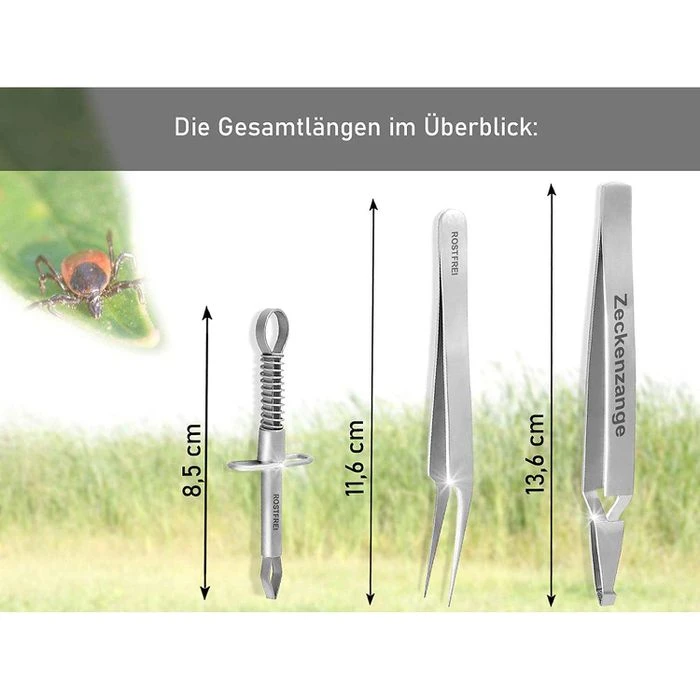 InstrumenteNRW Zeckenzange PI-Set-291, Edelstahl, Für Mensch Und Tier, Profi-Qualität, 3-teilig 5 InstrumenteNRW Zeckenzange PI-Set-291, Edelstahl, Für Mensch Und Tier, Profi-Qualität, 3-teilig – Bild 3