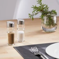 Westmark Salz-und-Pfefferstreuer Wien 65022260, Set Mit Menage, Aus Glas / Edelstahl, Transparent -Küche Fach Geschäft 6602e5062b45dbf259b8e8133ac6b7c0401116ed salz und pfefferstreuer westmark wien 65022260