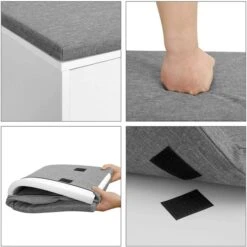 Vasagle Schuhregal Für 6 Paar, Aus Holz, Mit Sitzbank, 100 X 48 X 30cm, 2 Fächer, Weiß -Küche Fach Geschäft 68645ddecce74138520bf362cdebb83013185c4e schuhregal vasagle fuer 6 paar aus holz