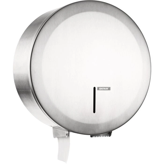 Katrin Toilettenpapierspender Gigant-Box S, 989660, Edelstahl, Für Jumbo Rollen, Silber 5 Katrin Toilettenpapierspender Gigant-Box S, 989660, Edelstahl, Für Jumbo Rollen, Silber – Bild 3