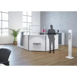 Geramöbel Desinfektionsmittelspender S-HS-W, Mit Ständer, Weiß, 1000ml -Küche Fach Geschäft 6c8d016fc299deb59d4987df094cda9ca574942a desinfektionsmittelspender geramoebel s hs w