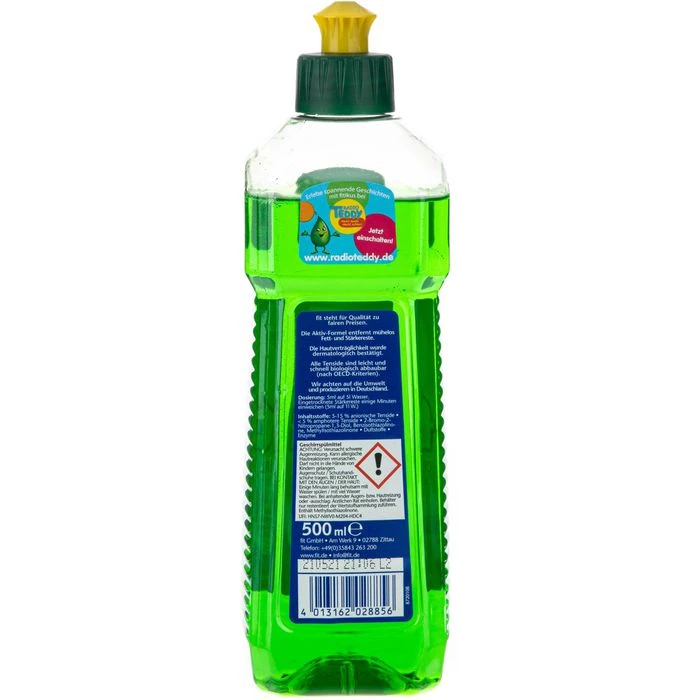 Fit Spülmittel Original, Vegan, Mikroplastikfrei, Höchste Spülkraft, Gegen Fett & Stärke, 500ml 4 Fit Spülmittel Original, Vegan, Mikroplastikfrei, Höchste Spülkraft, Gegen Fett & Stärke, 500ml – Bild 2