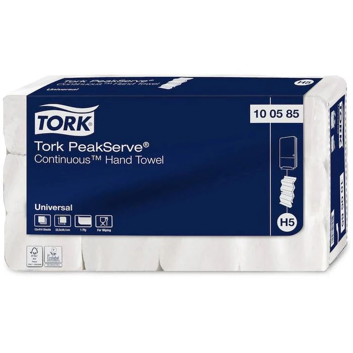 Tork Papierhandtücher PeakServe Endlos 100585 H5, 1-lagig, Interfold-Falz, 20,1 X 22,5cm, 4920 Stück 6 Tork Papierhandtücher PeakServe Endlos 100585 H5, 1-lagig, Interfold-Falz, 20,1 X 22,5cm, 4920 Stück – Bild 4