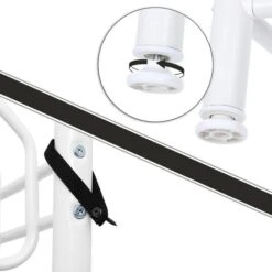 Songmics Garderobenständer HSR04W, Mit 18 Haken, Metall, Weiß -Küche Fach Geschäft 701fd12a2aa4dfb7d6e02d2e969b60ccfa5351d7 garderobenstaender songmics hsr04w