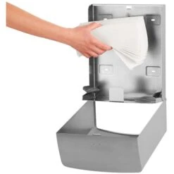 Air-Wolf Handtuchspender Serie Alpha, 60-111, Edelstahl Gebürstet, 600 Falthandtücher, Silber -Küche Fach Geschäft 70ecbdb8f5cd3a0b2ed99fab4900c8282134d939 handtuchspender air wolf serie alpha 60 111