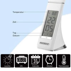 Monzana Schreibtischlampe LED, Dimmbar, Uhr, Temperatur, Kalender, Weiß 13 Monzana Schreibtischlampe LED, Dimmbar, Uhr, Temperatur, Kalender, Weiß -Küche Fach Geschäft 7141e287d5ad5cab5bae3fe5c2e2e8dd7b3d8ef5 schreibtischlampe monzana lilly led