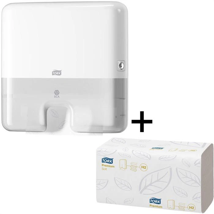 Tork Handtuchspender Xpress Starter Pack 952100 H2, Elevation Mini, Kunststoff, Inkl. 100 Tücher 3 Tork Handtuchspender Xpress Starter Pack 952100 H2, Elevation Mini, Kunststoff, Inkl. 100 Tücher