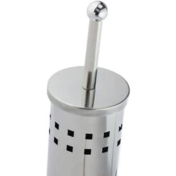 Relaxdays WC-Bürste Rund, Silber, Bürstenhalter Aus Edelstahl -Küche Fach Geschäft 721e6ed5db1efbed8baf39e4d95046ec672f4f30 wc buerste relaxdays rund silber