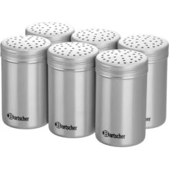 Bartscher Salz-und-Pfefferstreuer 300, 680654, Aluminium, Set, 6 Stück