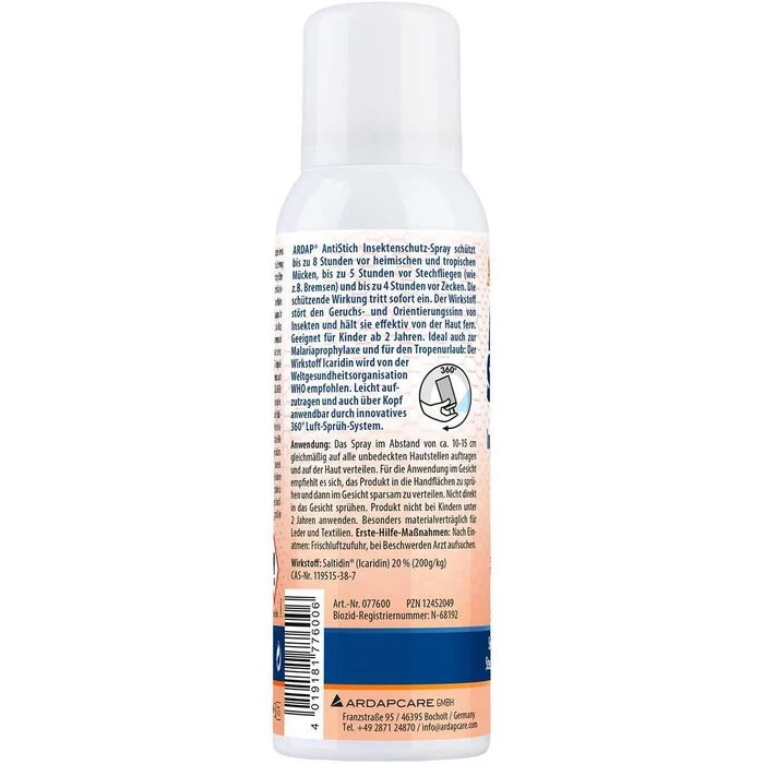 ARDAP Insektenschutzmittel Anti Stich, Insektenschutz, Spray, 100ml 7 ARDAP Insektenschutzmittel Anti Stich, Insektenschutz, Spray, 100ml – Bild 5