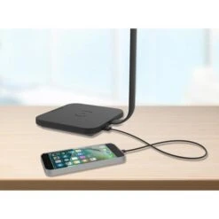 Unilux Schreibtischlampe Timelight LED, Dimmbar, Schwarz, Standfuß, QI-Lader, App-fähig -Küche Fach Geschäft 77c5973d488975d2d8b8559c04cfaa10f6e8cc03 schreibtischlampe unilux timelight led