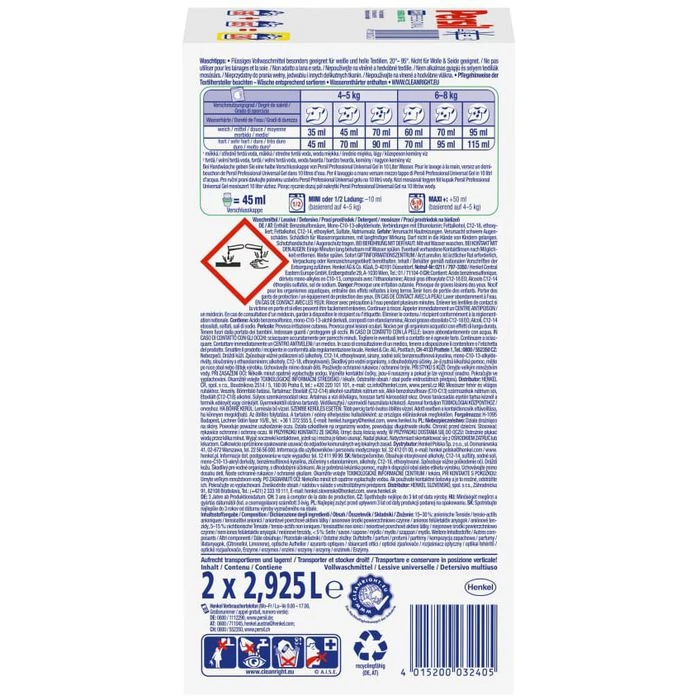 Persil® Persil Waschmittel Universal Kraft-Gel Professional, Tiefenrein, Gel, 2 X 3,25 Liter, 130 Waschladungen 6 Persil® Persil Waschmittel Universal Kraft-Gel Professional, Tiefenrein, Gel, 2 X 3,25 Liter, 130 Waschladungen – Bild 4