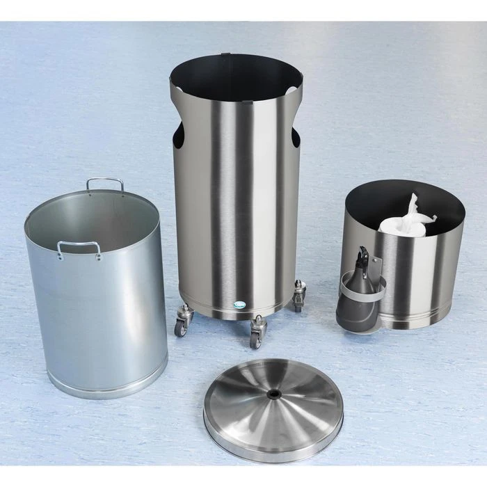 VAR Handtuchspender 2016, Desinfektionsstation, Abfallkorb, Rollenhandtücher, Fahrbar, Edelstahl 6 VAR Handtuchspender 2016, Desinfektionsstation, Abfallkorb, Rollenhandtücher, Fahrbar, Edelstahl – Bild 4