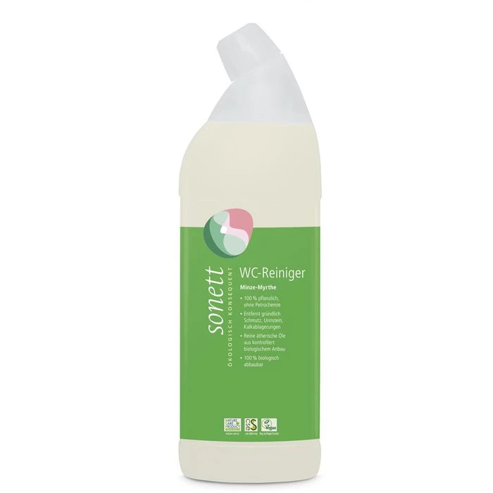 Sonett WC-Reiniger Minze-Myrthe, DE3005, 100% Pflanzlich, Aus ätherischen Ölen, 750ml 3 Sonett WC-Reiniger Minze-Myrthe, DE3005, 100% Pflanzlich, Aus ätherischen Ölen, 750ml