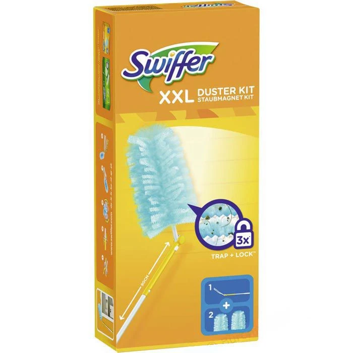 Swiffer Staubwedel Staubmagnet XXL Kit, Starterset, 1 Teleskop-Handgriff + 2 Tücher 3 Swiffer Staubwedel Staubmagnet XXL Kit, Starterset, 1 Teleskop-Handgriff + 2 Tücher