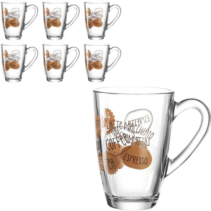 Montana Kaffeegläser Coffee 050687, Mit Henkel, 330ml, 6 Stück 3 Montana Kaffeegläser Coffee 050687, Mit Henkel, 330ml, 6 Stück