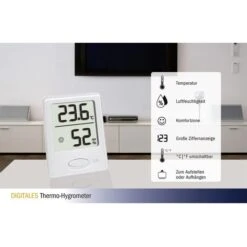 TFA Thermo-Hygrometer 30.5041.02 Innen, Digital, Weiß 11 TFA Thermo-Hygrometer 30.5041.02 Innen, Digital, Weiß -Küche Fach Geschäft 8f7999999f77f5c14b7e0b2df48a3a9467c63326 thermo hygrometer tfa 30.5041.02 innen