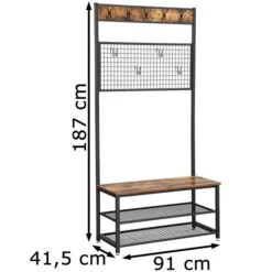 Vasagle Garderobenständer HSR46BX, Vintage, Mit 14 Haken, Metall / Holz, Schwarz / Braun 8 Vasagle Garderobenständer HSR46BX, Vintage, Mit 14 Haken, Metall / Holz, Schwarz / Braun -Küche Fach Geschäft 8fc7a2df41cd80eae668dca106f5e4373539674c garderobenstaender vasagle hsr46bx vintage