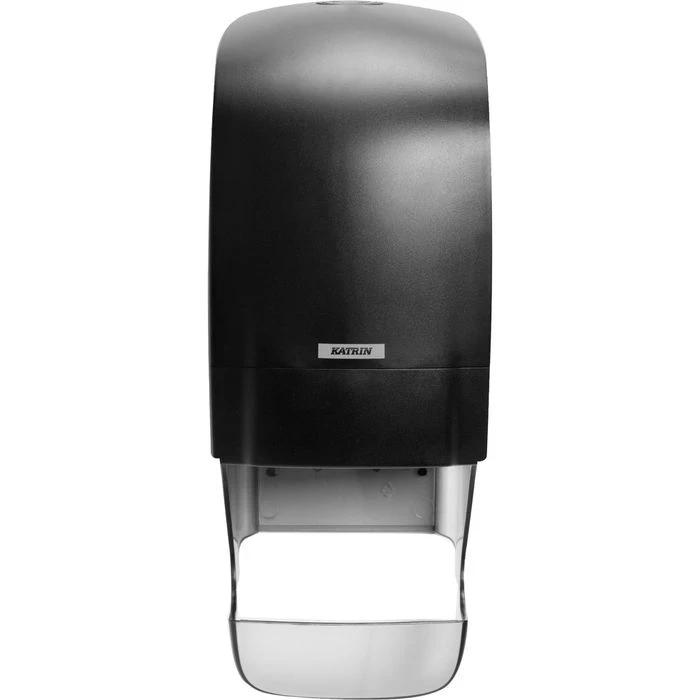 Katrin Toilettenpapierspender 92049, Schwarz, Mit Hülsenfänger, Kunststoff, Für 2 Kleinrollen 5 Katrin Toilettenpapierspender 92049, Schwarz, Mit Hülsenfänger, Kunststoff, Für 2 Kleinrollen – Bild 3