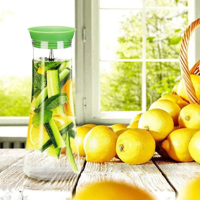 Relaxdays Karaffe 10023434 Zylindrisch, Mit Deckel, 1 Liter 5 Relaxdays Karaffe 10023434 Zylindrisch, Mit Deckel, 1 Liter – Bild 3