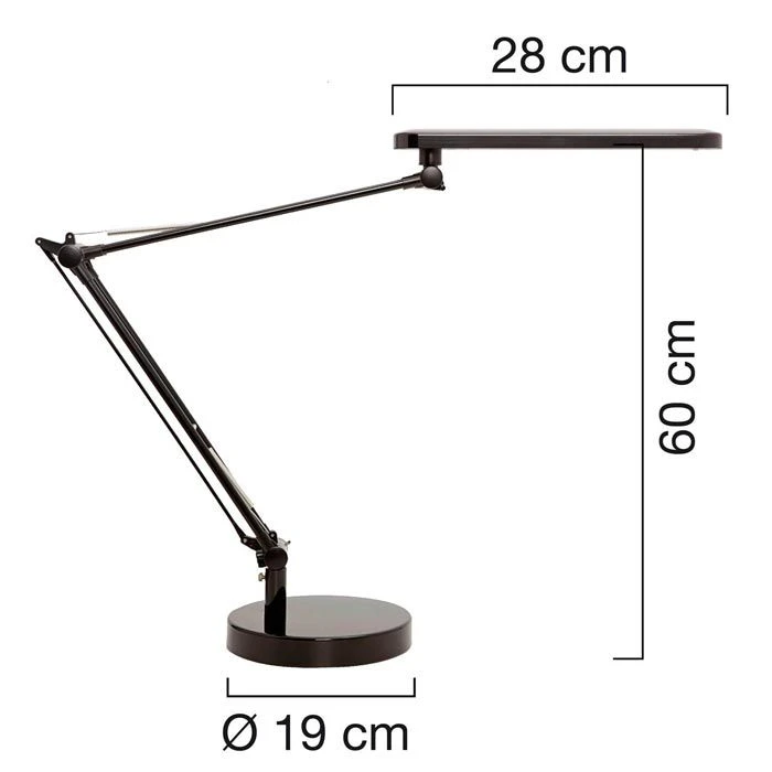 Unilux Schreibtischlampe Mambo LED, Schwarz, Mit Standfuß Und Tischklemme 4 Unilux Schreibtischlampe Mambo LED, Schwarz, Mit Standfuß Und Tischklemme – Bild 2