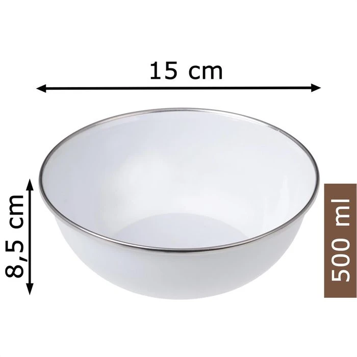 Gräwe Müslischale 730.SCH.C1, Stahlbelech Emailliert, Weiß, 15cm, Set, 4 Stück 4 Gräwe Müslischale 730.SCH.C1, Stahlbelech Emailliert, Weiß, 15cm, Set, 4 Stück – Bild 2